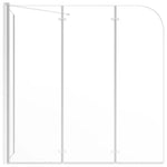 ZNTS Bath Enclosure 120x69x130 cm Tempered Glass Transparent 146227