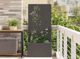 Garden Privacy Screen Black 50 x 150 cm Cold-rolled steel 876448