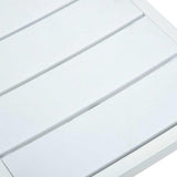 Garden Chair Set of 4 White HDPE and steel Standard Durable 47884