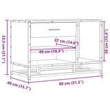Shoe Bench Smoked Oak 80x40x53.5 cm Engineered Wood and Metal 849226