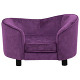 Dog Sofa Burgundy 69x49x40 cm Plush 171024