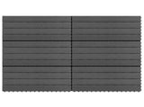 Decking Tile 6 pcs Grey 60 x 30 cm WPC 42046685
