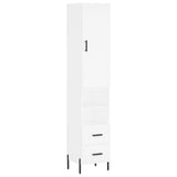 Highboard White 34,5x34x180 cm Engineered Wood 3198921