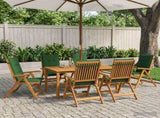 7-Piece Garden Dining Set Natural Solid Acacia Wood 3434577