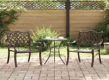 Garden Chair 2 pcs Bronze 56 x 55 x 92.5cm Aluminium 42002374