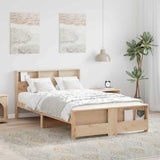 Bed Frame with Headboard Brown 140 x 190 cm Engineered Wood 877239