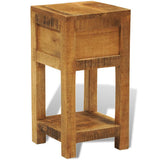 Nightstand with 1 Drawer Solid Mango Wood 241090