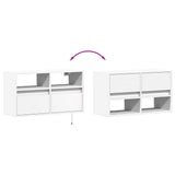 TV Wall Cabinet with LED Lights White 80x31x45 cm 852327