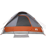 Camping Tent Dome 2-Person Grey and Orange Waterproof 94775