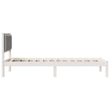 Bed Frame with Upholstered Headboard Light Grey 90 x 190 cm 878298