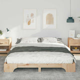 Bed Frame Brown 160 x 220 cm Solid Pine Wood 872923