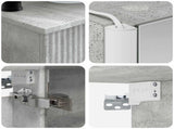 Bathroom Furniture Set 6 pcs Concrete Grey 100 x 15.5 x 70 cm 3407122
