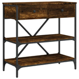 Console Table Smoked Oak 75x34.5x75 cm Engineered Wood 833410