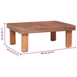 Coffee Table 60x45x23 cm Solid Mahogany Wood 283918