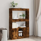 Highboard Smoked Oak 92x33x140 cm Engineered Wood 3309613