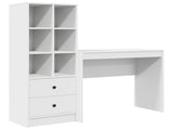 Desk with Drawer with Shelf with Storage 2 pcs White 3337321