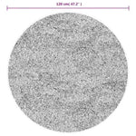 ZNTS Rug OVIEDO Short Pile Black Ø 120 cm 375567