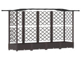 Raised Bed with Trellis and Roof Brown 203.5 x 40 x 125 cm PP 42032511