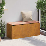 Garden Bench Rusty 100 x 40 x 43 cm Weathering steel 874911