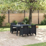 Garden Dining Set 5 pcs Anthracite Polt rattan 3378696