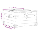Storage Box Corona 78x78x45 cm Solid Wood Pine 4002771