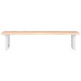 Basin Shelf Wall Mounted Steel and Solid Wood Oak 3302600