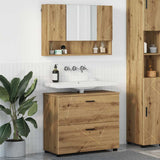 Bathroom Furniture Set with Drawer with Shelf 2 pcs Artisan Oak 3393022
