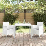 Garden Dining Set 3 pcs White Polypropylene 3378684