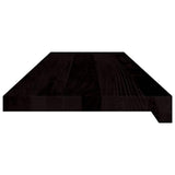 Stair Treads 2 pcs Brown Black 90x30x2 cm Solid Wood Oak 3283804