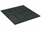 Stepping Stone 6 pcs Black 40.5 x 40.5 x 2 cm Rubber 42030072