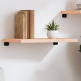 Wall Shelf 60x40x cm Untreated Solid Wood Oak 363528