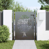 Garden Gate with Lock Black 110 x 130 cm Powder-coated steel 42015885