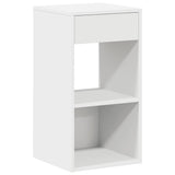 ZNTS Bedside Cabinet with Drawer White 35x34x66.5 cm 858713