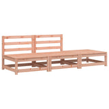Garden Sofa Armless with Footstool Solid Wood Douglas 837968