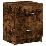 Bedside Cabinets 2 pcs with 2 Drawers Smoked Oak 40x36x50 cm 858794