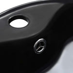 Wash Basin with Overflow 36x13 cm Ceramic Black 143912