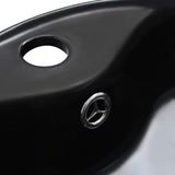Wash Basin with Overflow 36x13 cm Ceramic Black 143912