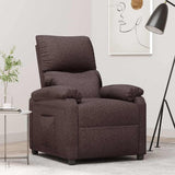 Recliner Chair Dark Brown Fabric 342455