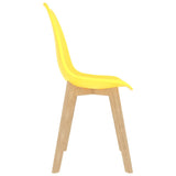Dining Chairs 6 pcs Yellow Plastic 289118