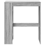 ZNTS Bar Table with Racks Grey Sonoma 90x40x103.5 cm Engineered Wood 854378