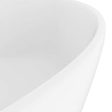 147031 Luxury Wash Basin with Overflow Matt White 36x13 cm Ceramic