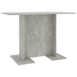 ZNTS Dining Table Concrete Grey 110x60x75 cm Engineered Wood 800247