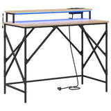 Desk with Shelf Sonoma Oak 100 x 50 x 86.5 cm Engineered Wood 859396