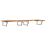 Basin Shelf Wall Mounted Steel and Solid Wood Acacia 3302730