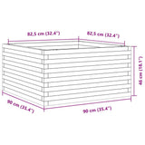 Garden Planter 90x90x46 cm Solid Wood Pine 3282424