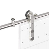 Sliding Door Hardware Kit 200 cm Stainless Steel Silver 4009694