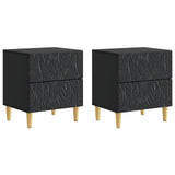 Bedside Table 2 pcs Black 43 x 34.5 x 48 cm Engineered Wood 894988