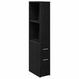 Bathroom Furniture Set Wall-mounted Black Oak 22 x 41 x 135 cm 871653