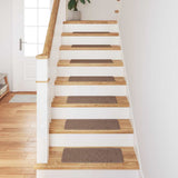 Anti-slip Stair Mats Latex backing 15 pcs Brown 60 x 25 cm PP 4019806