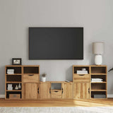 5 Piece TV Units with Storage ODDA Solid Wood Pine 3365378